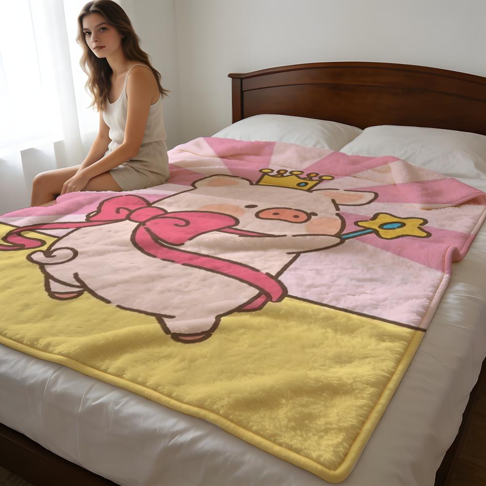 Home Textiles Blanket - Throw High-Density Short Plush Blanket For