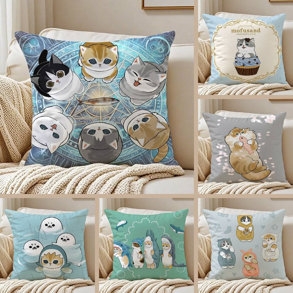 Luxury Home Textiles Usa - Luxury Cute mofusand cat Pillow Case