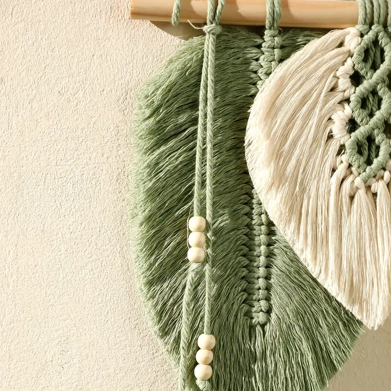 Handmade Macrame Leaf Wall Han - Home Textiles Discount recension och pris