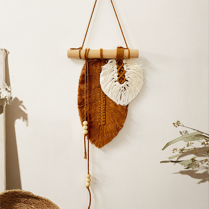 Handmade Macrame Leaf Wall Han - Home Textiles Discount recension och pris
