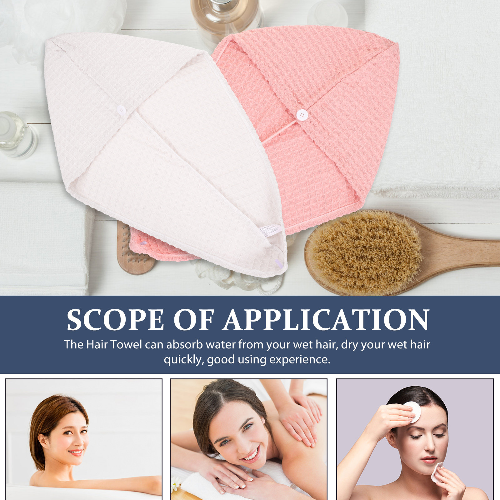 2Pcs Rapid Drying Hair Towel W - Home Textiles Pakistan recension och pris