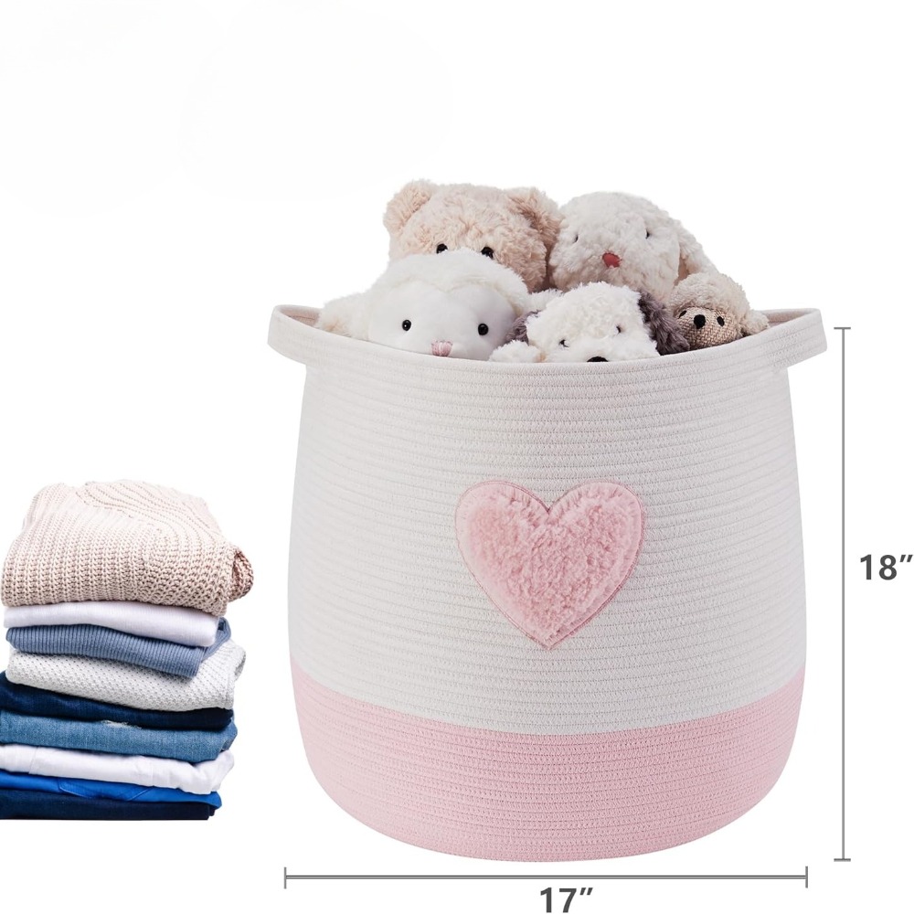 Pink Laundry Basket Hamper for - Home Textiles Blanket recension och pris