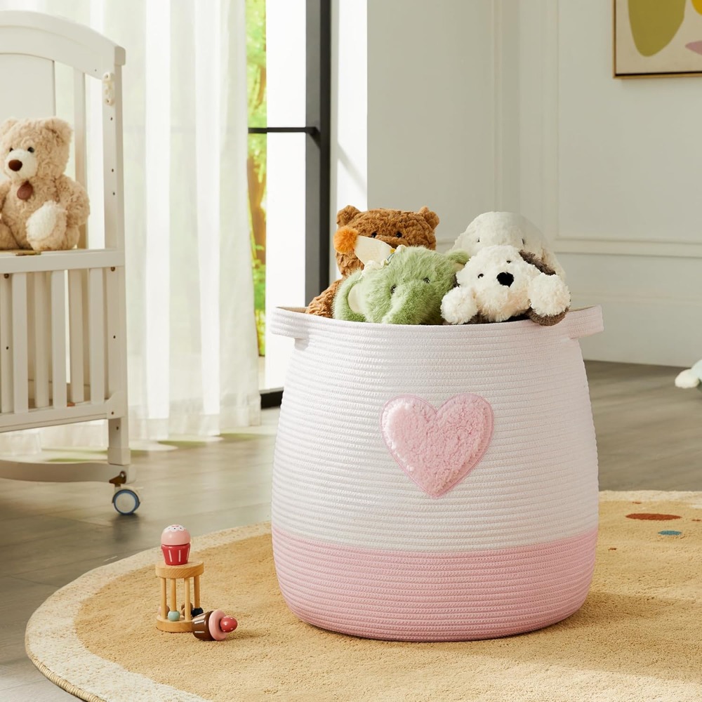 Pink Laundry Basket Hamper for - Home Textiles Blanket recension och pris