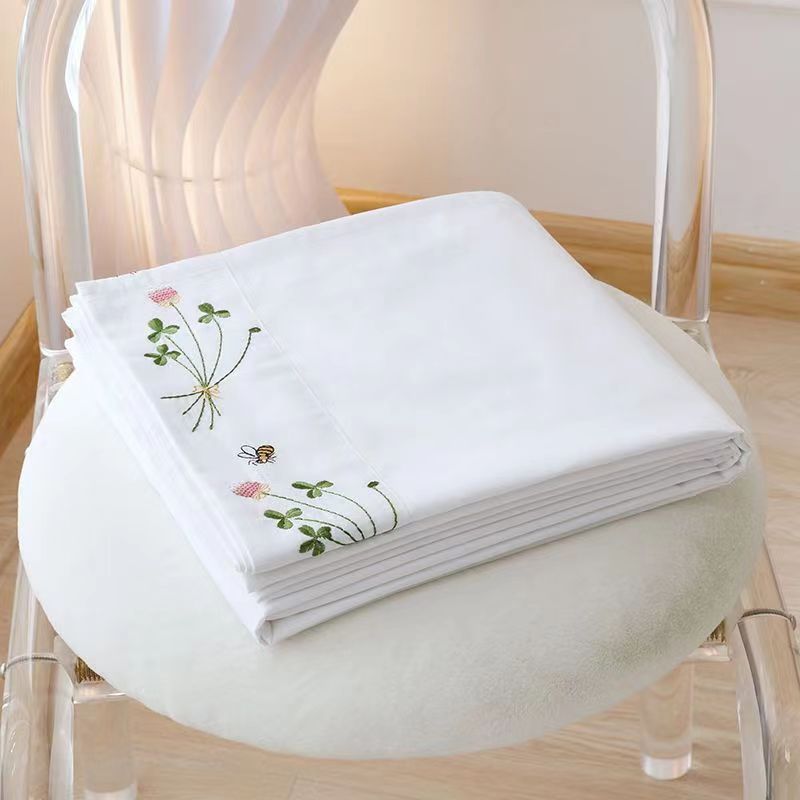 Pure White Bedding Sheet Flora - Luxury Home Textiles Usa recension och pris