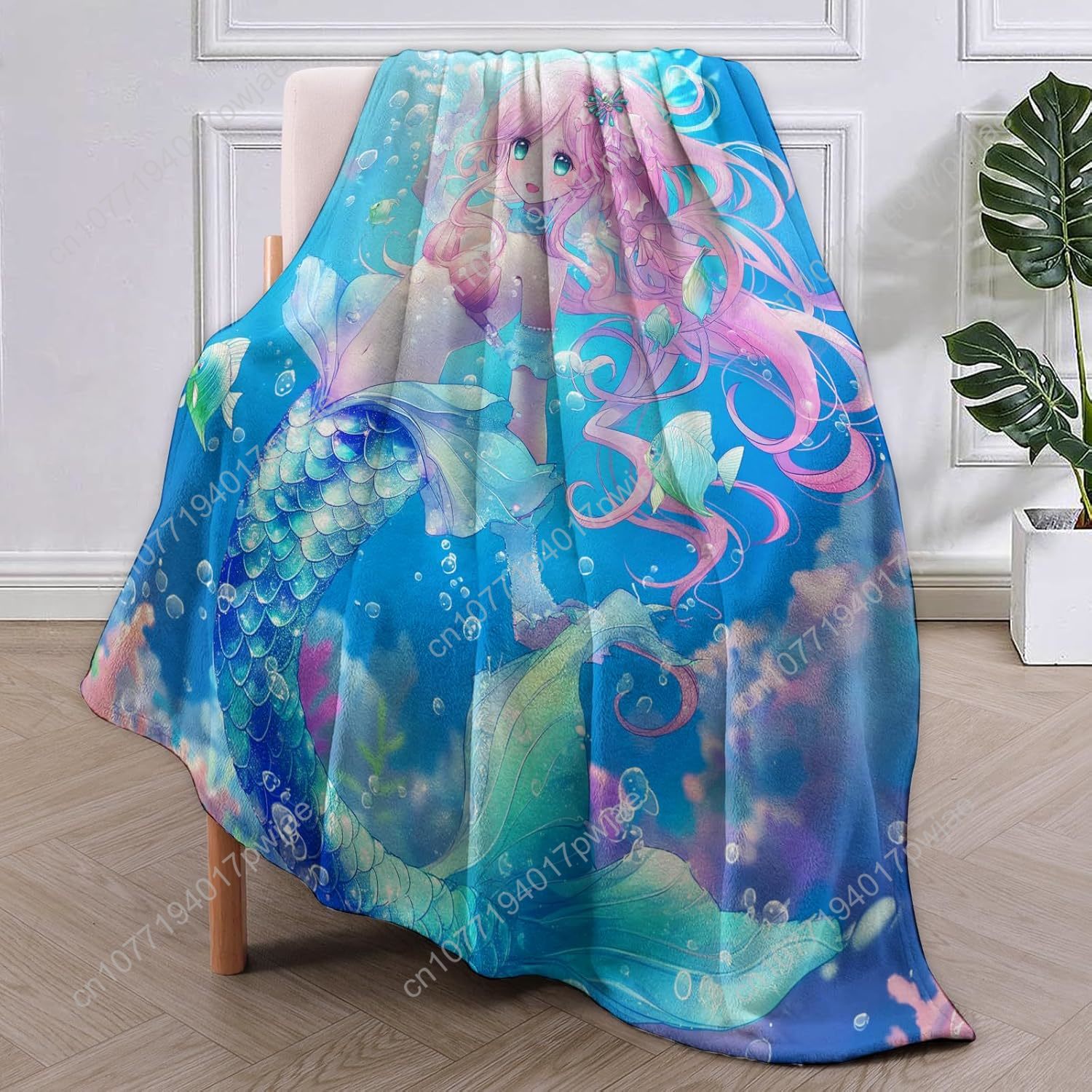 Cute Mermaid Blanket Cartoon F - Home Textiles Blanket recension och pris