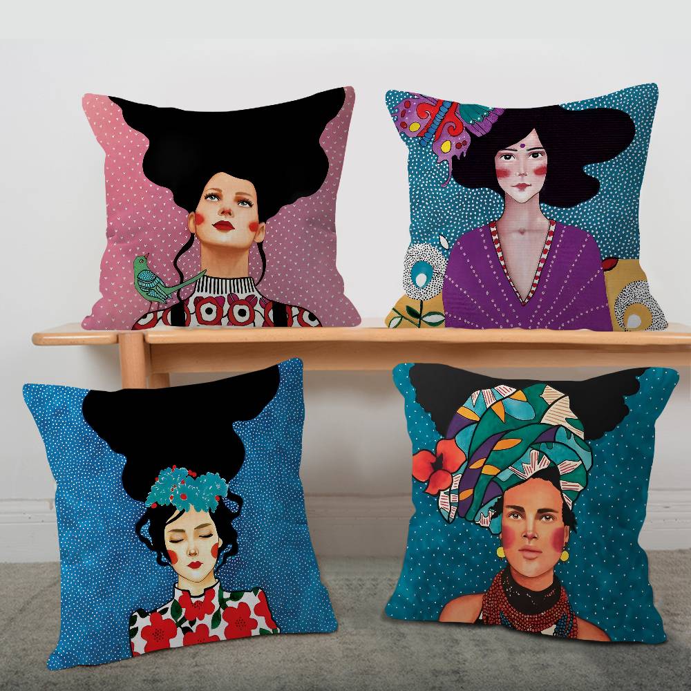 Abstract Flowers Girl fair Luc - Home Textiles Fair recension och pris