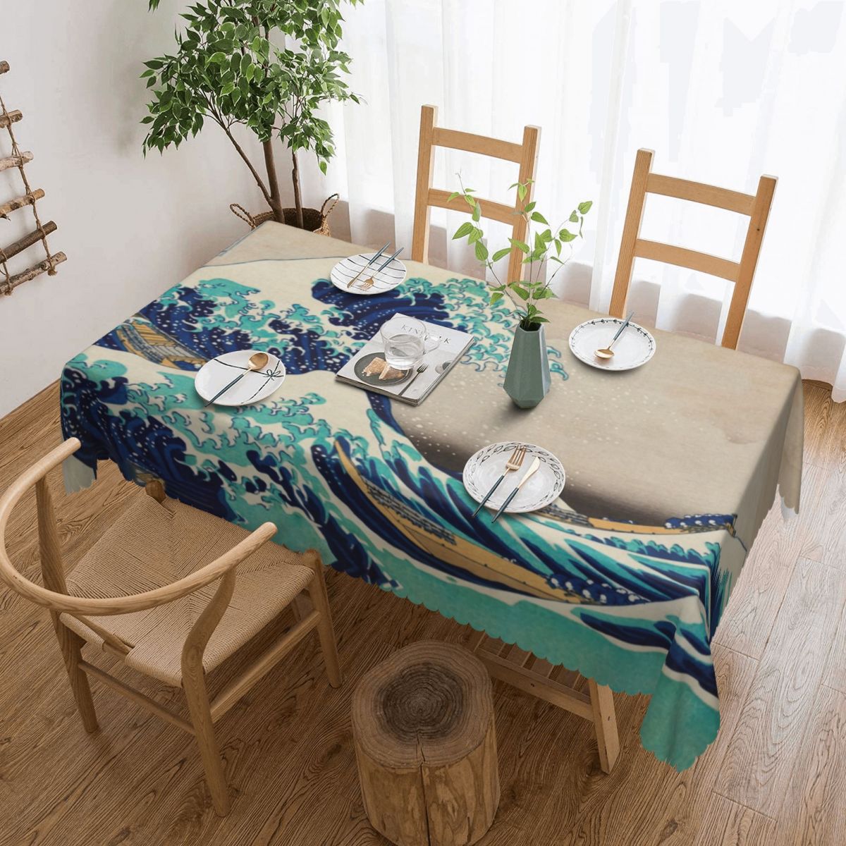 Great Wave Off Kanagawa Vintag - Japanese Home Textiles recension och pris